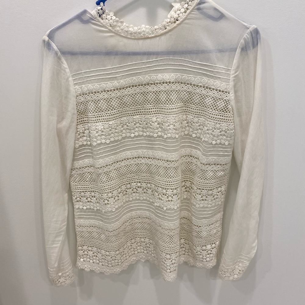 Sezane lace and cotton blouse
